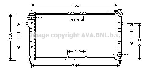 AVA QUALITY COOLING Радиатор, охлаждение двигателя MZ2027